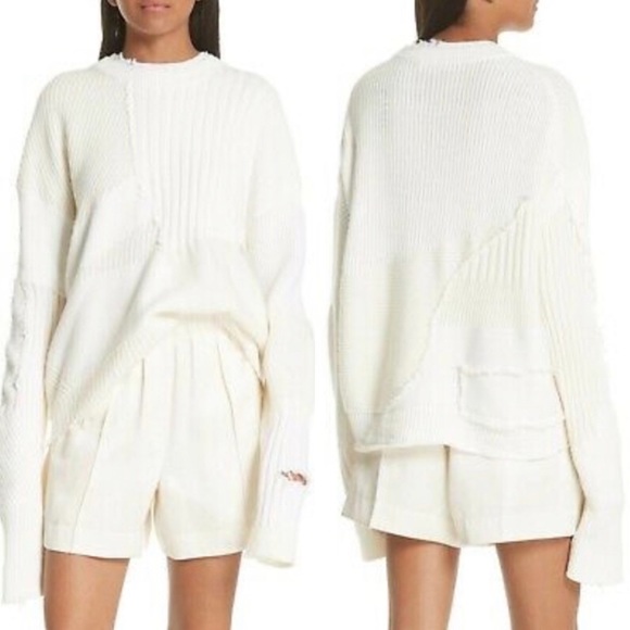 Helmut Lang Sweaters - Helmut Lang Military Grunge Oversize Crewneck